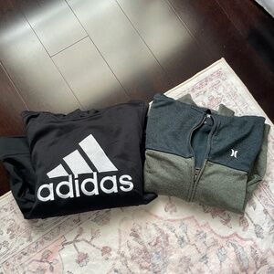 Two boys hoodie sweatshirts